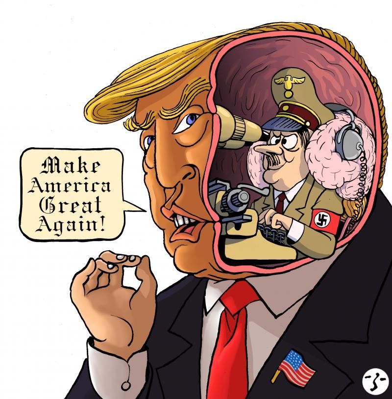cartoonmovement's tweet photo. Not the most original concept, but very well executed, this cartoon by Tunisian cartoonist @___z__: https://t.co/BvuqSkY8M9

#Trump #fascism #USA https://t.co/ttzaxA6Rdr