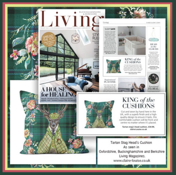 ClaireLouiseH's tweet image. All about the stags this week! So pleased to see our stag cushions featured in Living magazines and @My_Weekly Thanks to @pressloft and journalists, Emily Collins and Jenny Fraser for the great coverage! 🦌💫 claire-louise.co.uk/product-catego… #stags #cushion #inthepress #clairelouise