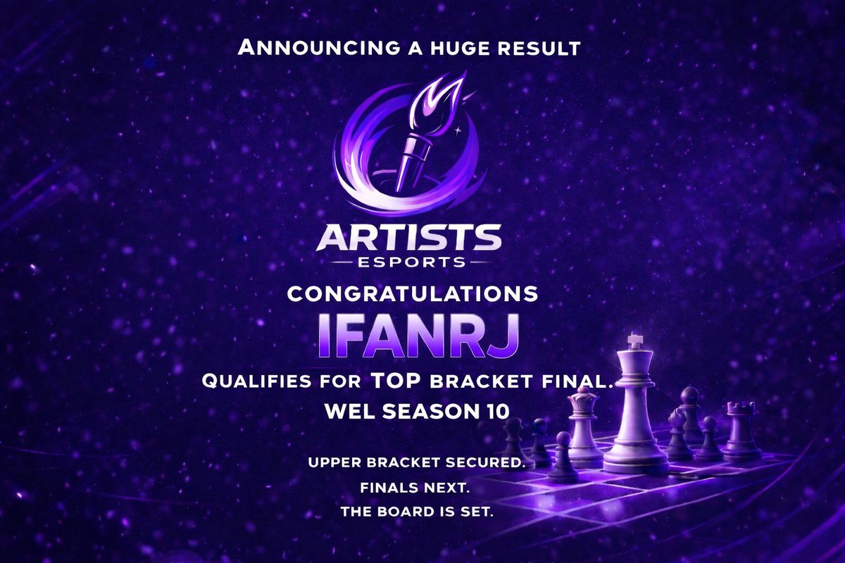 <a href="/IfanRJ/">Ifan RJ</a> carves his way into the final with a 5-1 victory over The Wizards !

The Artisits couldnt be prouder of our Chess Artist showing everyone that the Artists are back with avengance ! 

GG <a href="/rjchess24/">RJChess</a> absolute PAWN Star ♟️👌