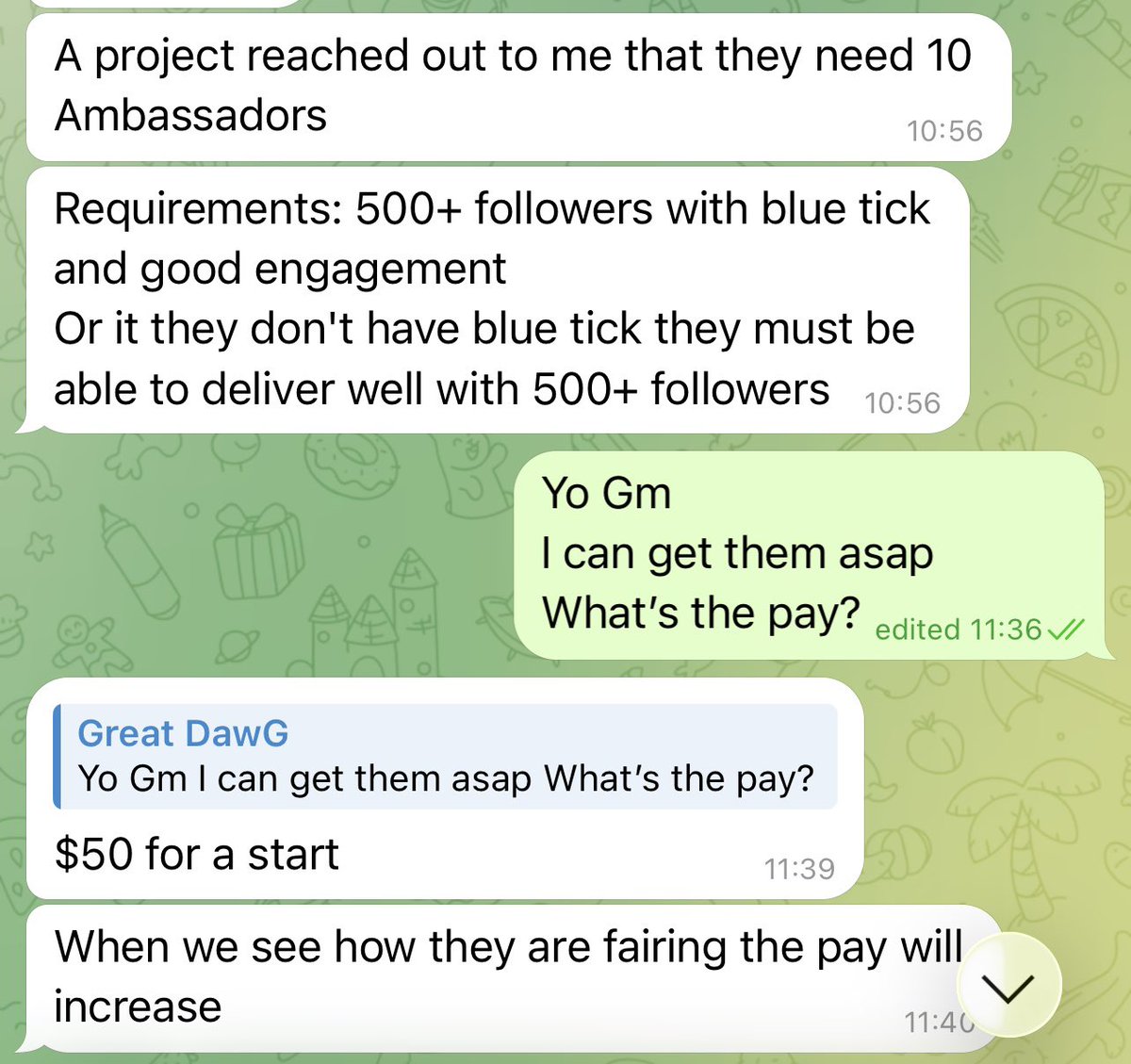 We’re Hiring 🚨
 10 Ambassadors/$50 Weekly 
 (Must have upto 500 Followers!)

 if you're interested 
 ~Like &amp; Retweet this post!
 ~Tag 3 Friends💯
 Drop Prove of following us with notis turned on🚨
 Selections in 12 hours🔥