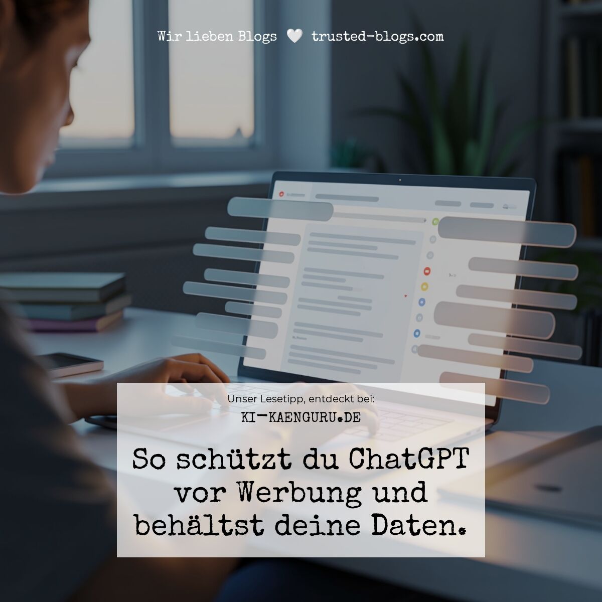 trustedblogs's tweet image. Stell dir vor, du öffnest ChatGPT und genießt jede Antwort komplett ohne Werbestress.

👉 ki-kaenguru.de/chatgpt-ads/

#ChatGPT #KünstlicheIntelligenz #OnlineSicherheit