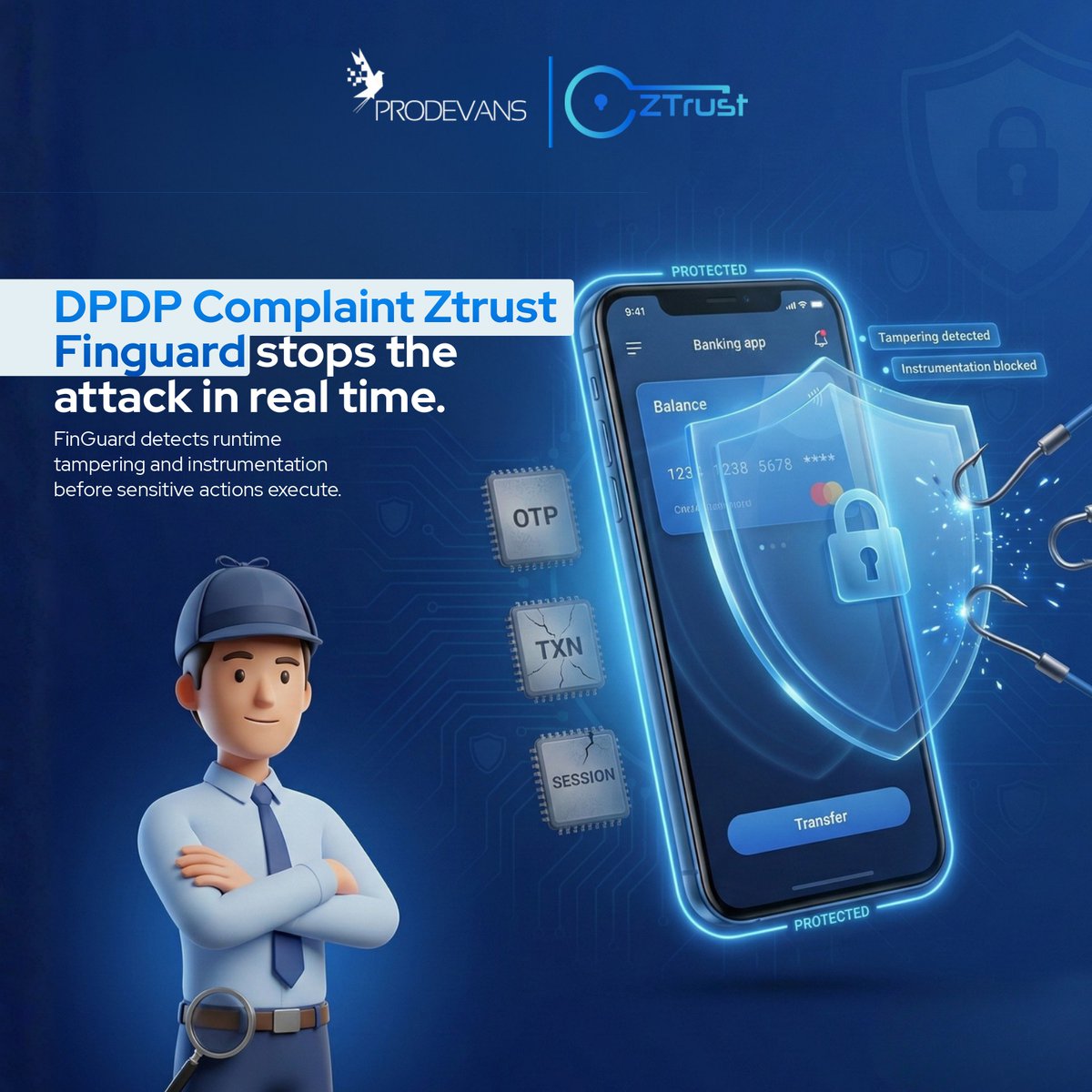 CEOProDevAns's tweet photo. ZTrust FinGuard detects runtime tampering in real time—blocking compromised devices, stepping up verification for suspicious activity, and allowing only trusted transactions.

Visit: https://t.co/Kuq3Q5VOK7

#ZTrust #FinGuard #MobileSecurity #ApplicationSecurity #BankingSecurity https://t.co/V4H9ef3cpF