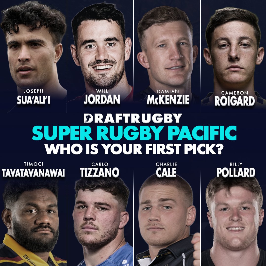 You are selecting your fantasy #SuperRugby side.   

Let us know who you'd pick first?

Get started with your mates in our Draft Fantasy League at DraftRugby.com

#DraftRugby #SuperRugbyPacific