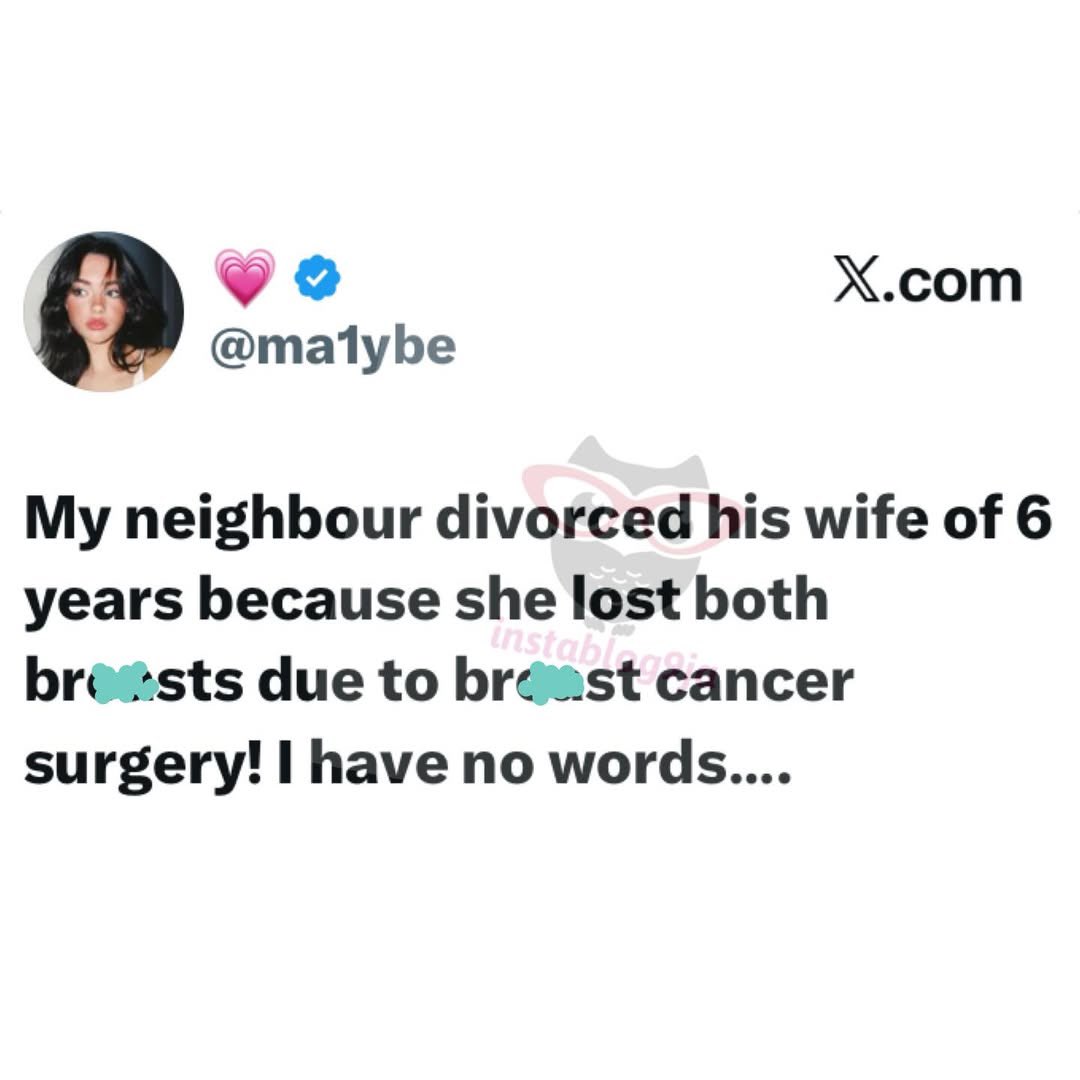 instablog9ja's tweet photo. Businessman Ends Six-Year Marriage After Wife Undergoes Mastectomy Due to Cancer https://t.co/BoC3XIJC9p