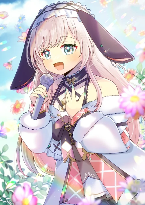 Vtuberの兎彩ゆあさんが歌っているシーンを描かせていただきました 折角なので、瞳の色は2パターン描いています! Skebリクエストありがとうございました Skebリクエスト募集中 おまかせ/指定ありどちらもOK NSFW・特殊性癖・漫画にも対応可能です◎ (URLはリプに貼っておきます)