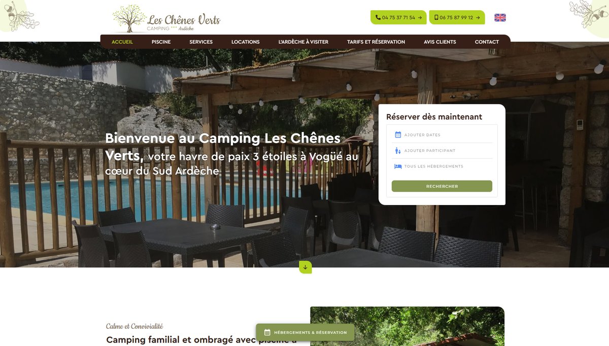 Zefyx's tweet photo. Le nouveau site internet du Camping les Chênes Verts à Vogüé, camping 3 étoiles avec piscine et familial, est en ligne ! 🌞🛶

👉 https://t.co/PdEwqPsGF8

Découvrez toutes nos réalisations sur https://t.co/AVq6gWmEhy 🚀

#zefyx #agenceweb #creationsiteweb #cafedaffaires https://t.co/Qzo5ne6cq2