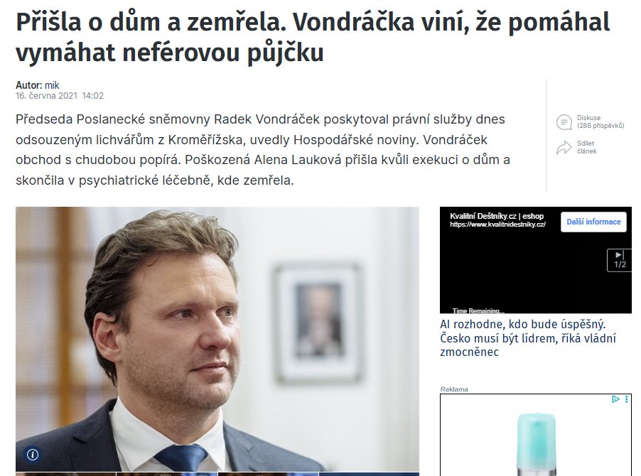 <a href="/vondraaczech/">Radek Vondráček</a> Jaký to je, zabít člověka, mafiáne Radku?