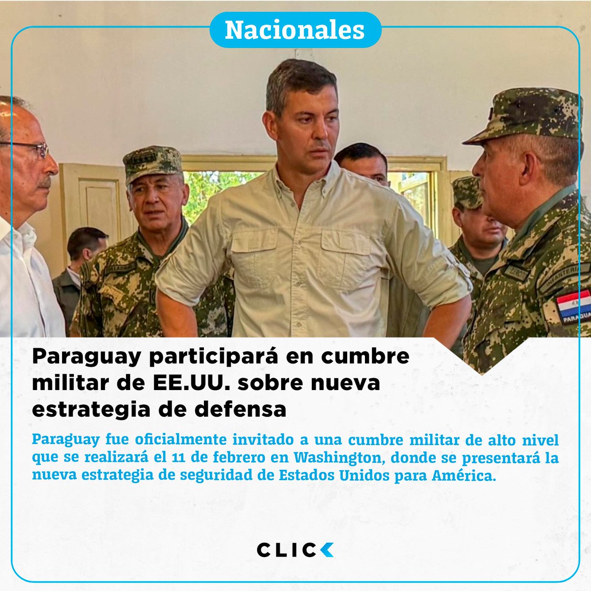 SomosClickOK's tweet image. El país estará representado por el comandante de las Fuerzas Militares, general César Moreno Landaira, acompañado del general Roger Camacho, director general de Tecnología, Información y Comunicaciones. 

#SomosCLick