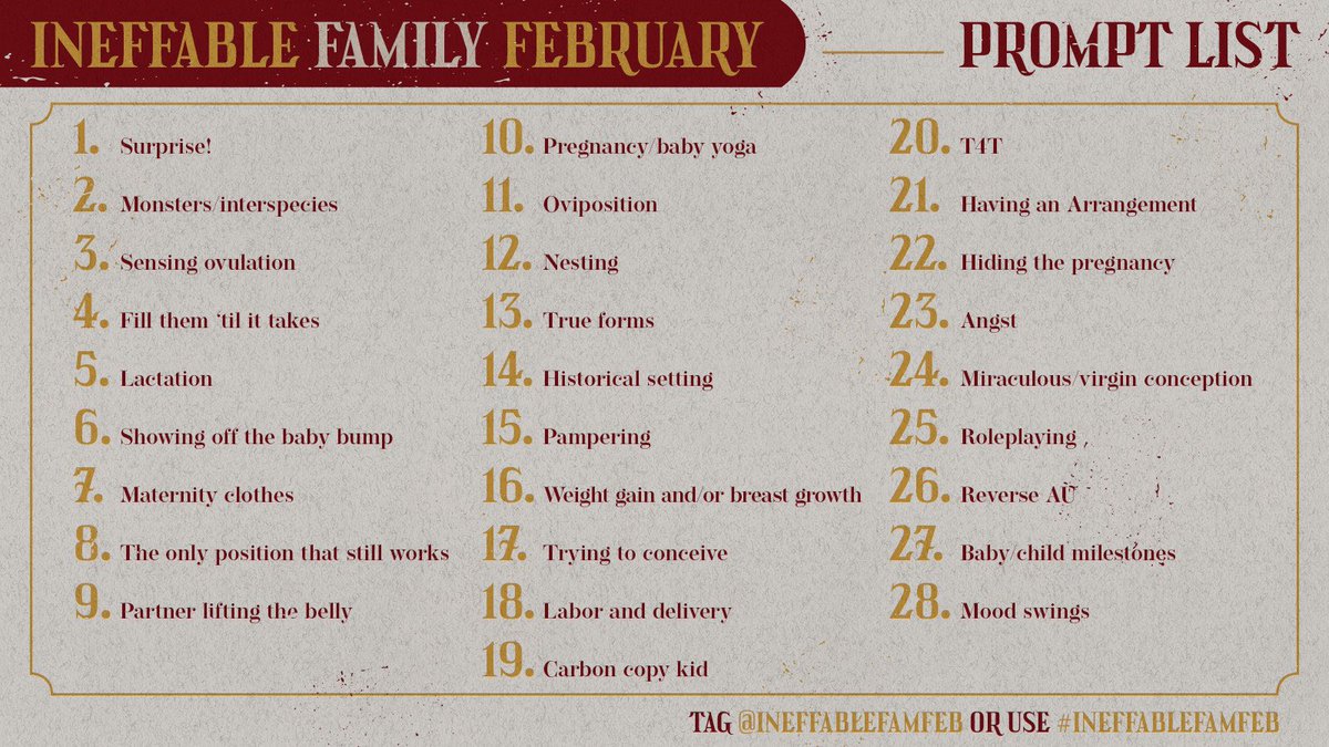 Last but not least: OUR LOVELY 2026 PROMPTS! 💞👼

#ineffablefamfeb