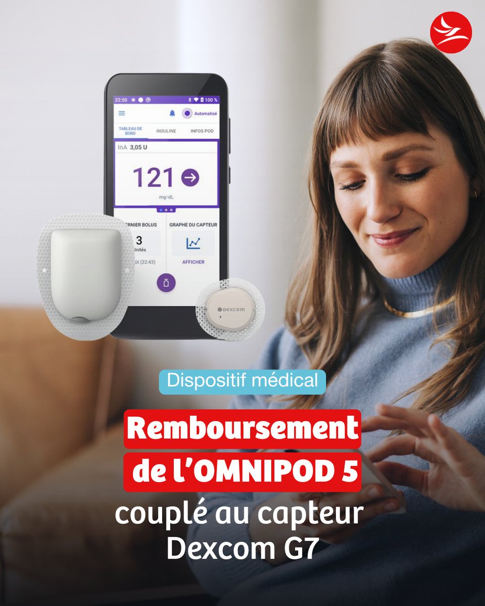 FedeDiabete's tweet image. OMNIPOD 5 + Dexcom G7 : le système en boucle semi-fermée est désormais remboursé en France ✅
Prise en charge effective avant mi-février 2026.
Pour en savoir plus et vérifier votre éligibilité : swll.to/nmtAU4
#Omnipod5 #DexcomG7 
© Julia Amaral