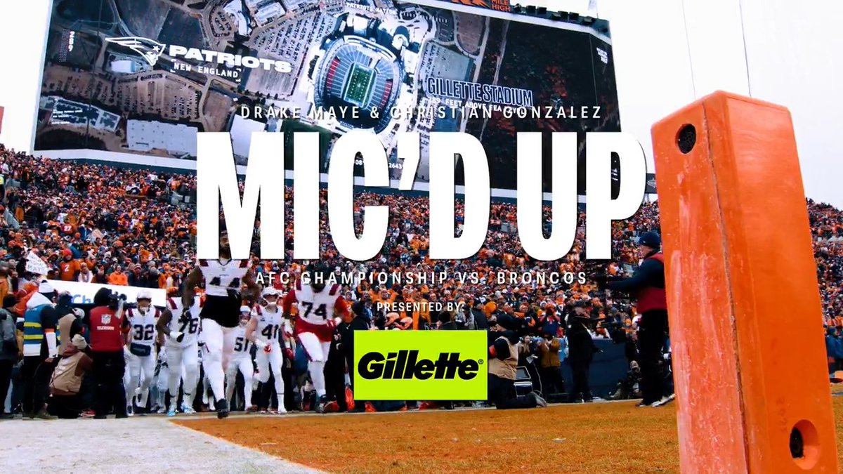 .@DrakeMaye2 & @chrisgonzo28 mic'd up for the AFC Championship Game.
Enjoy 😄