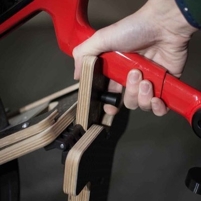 core77's tweet photo. Most in-garage bicycle storage solutions are fixed: You have a hook you hang it from, or maybe a pulley system to get the bike out of the way. Installing one of these… https://t.co/AFaqaiEzDo #BicycleStorage #BikeStorage #IndustrialDesign #SpaceSaving #GarageOrganization https://t.co/QhRzFe7N09