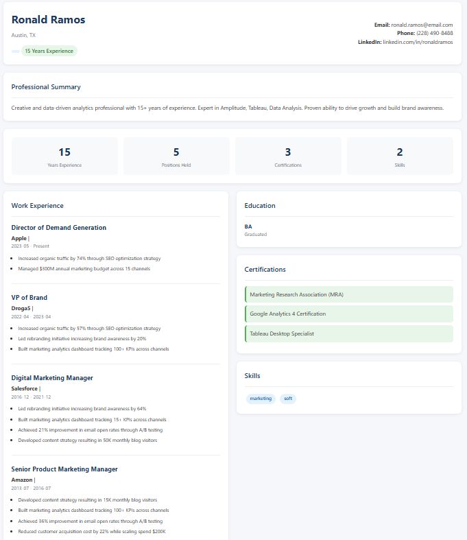 MatthewDCarlson's tweet photo. I built a multi-domain resume matching system with three different retrieval algorithms this morning in about two hours. 

What started as a healthcare IT proof-of-concept now handles four domains: Healthcare, Technology, Business, and Marketing. I created 200 synthetic resumes with 50 test job descriptions. 

It was built with three matching modes:

TF-IDF + Keywords (fastest): Best when exact terminology matters. "Cerner Certified" should match "Cerner Certified," not get fuzzy with "electronic health records experience." Healthcare recruiters care about specific certifications. This mode tells them exactly why someone ranked where they did.

Neural Embeddings (faster): Uses AI to understand meaning. Knows that "decade of cloud architecture experience" and "10 years building AWS infrastructure" are similar concepts.

Chunked Neural (most accurate): The same AI approach, but smarter about how it processes documents. This is the one I'd actually recommend.

Lightweight AI embedding models can only process a limited amount of text at once. About 200 words.  The model I used (all-MiniLM-L6-v2) was built to be fast, optimized for embedding sentences or short paragraphs. It caps at 256 tokens (roughly 200 words). 

The average resume in my test set was about 600 words. When you feed a 600-word resume into a 200-word model it silently ignores everything after the limit. The fix was breaking resumes into logical sections first: summary, each job, education, certifications, skills. Now every section gets processed and no context is lost.

What else the system does:
Location scoring: Calculates distance between candidate and job location. Closer candidates score higher unless the job is remote.

Recency weighting: Recent experience counts more than old experience. Five years of current work beats ten years of work from a decade ago.

Explainable rankings: Every score breaks down into components. HR can see exactly why someone ranked where they did.

Ranking verification: Automated checks that generate audit reports for compliance.

To make this production-ready, I’d need the following: authentication, a real database instead of JSON files, connection to an applicant tracking system and cloud deployment. 

Full design document with architecture details, code patterns and production recommendations linked here if you’re interested in learning more: https://t.co/ysNJxyoZZF