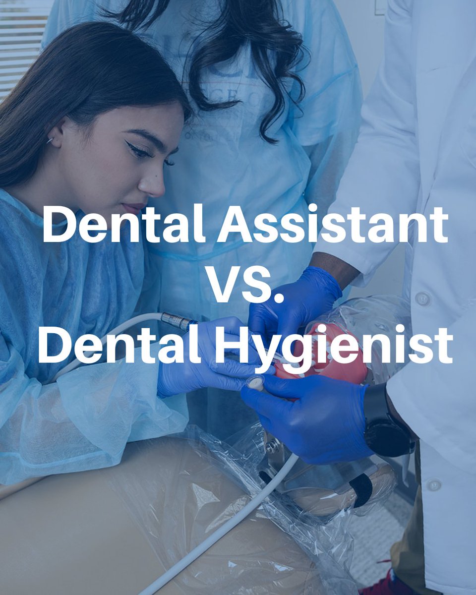CHCPedu's tweet photo. Choosing between dental assisting and dental hygiene comes down to your career goals, timeline, and lifestyle. Both roles are essential to patient care and offer opportunities in a growing field. https://t.co/JPEAABwyUF https://t.co/Ppx38gktmN
