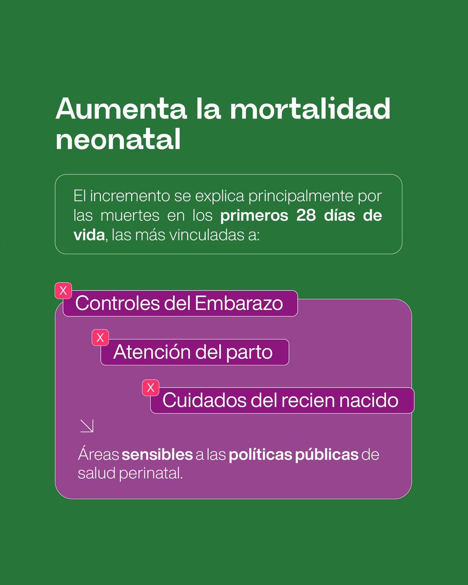 SoberaniaSalud's tweet photo. La mortalidad infantil es uno de los indicadores de las condiciones de vida de una población y del impacto de las políticas de salud. La tasa nacional aumentó respecto al año anterior, interrumpiendo una tendencia histórica de descenso y reflejando desigualdades territoriales. https://t.co/oy0k1d64K2