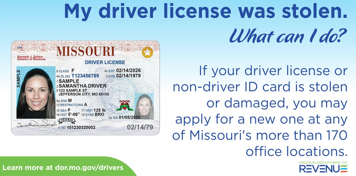 A duplicate license may be issued if you're applying more than six months (184 days) prior to your current expiration date. You may apply and pay for a duplicate at any MO license office. For more information and a list of required documents, visit loom.ly/tJSOWkE.