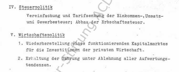 ben_brechtken's tweet photo. Koalitionsvereinbarungen des Jahres 1957 zur Wirtschafts- und Steuerpolitik. Nein, das ist kein Ausschnitt. Das ist alles. 

Drei Sätze und ein Wirtschaftswunder. Heute haben wir hunderte Sätze und kein Wachstum. https://t.co/f6XL7MVmri