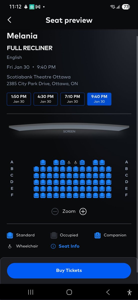KNugent4118's tweet photo. Well looks like Canada isn't interested in Melania Trump's movie either.
Opening night across Canada. No seat sales. 🤣🤣
I love this for her. https://t.co/bniucdFqWo