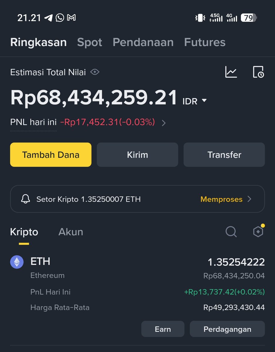 Gua makin percaya,
keberuntungan itu ada.
Tapi dia cuma dateng ke orang yang tetep ikhtiar, bukan yang cuma nunggu, Angka naik dikit, turun dikit,
itu biasa.
Yang penting gua masih jalan, masih konsisten, masih di market.Banyak yang pengen hasil cepet,
tapi dikit yang kuat sama