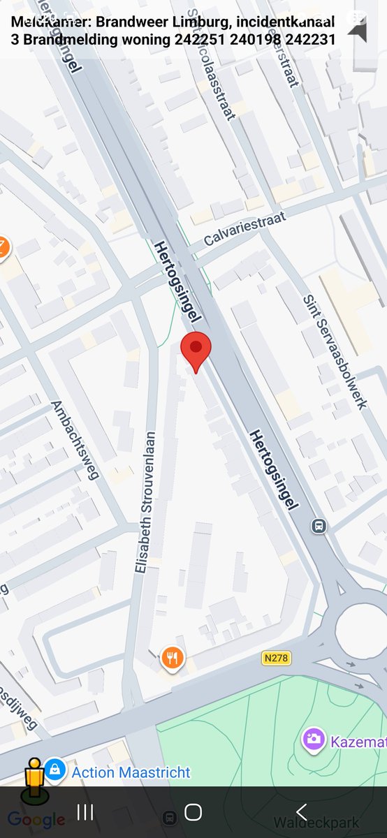 Brandmelding woning in Maastricht