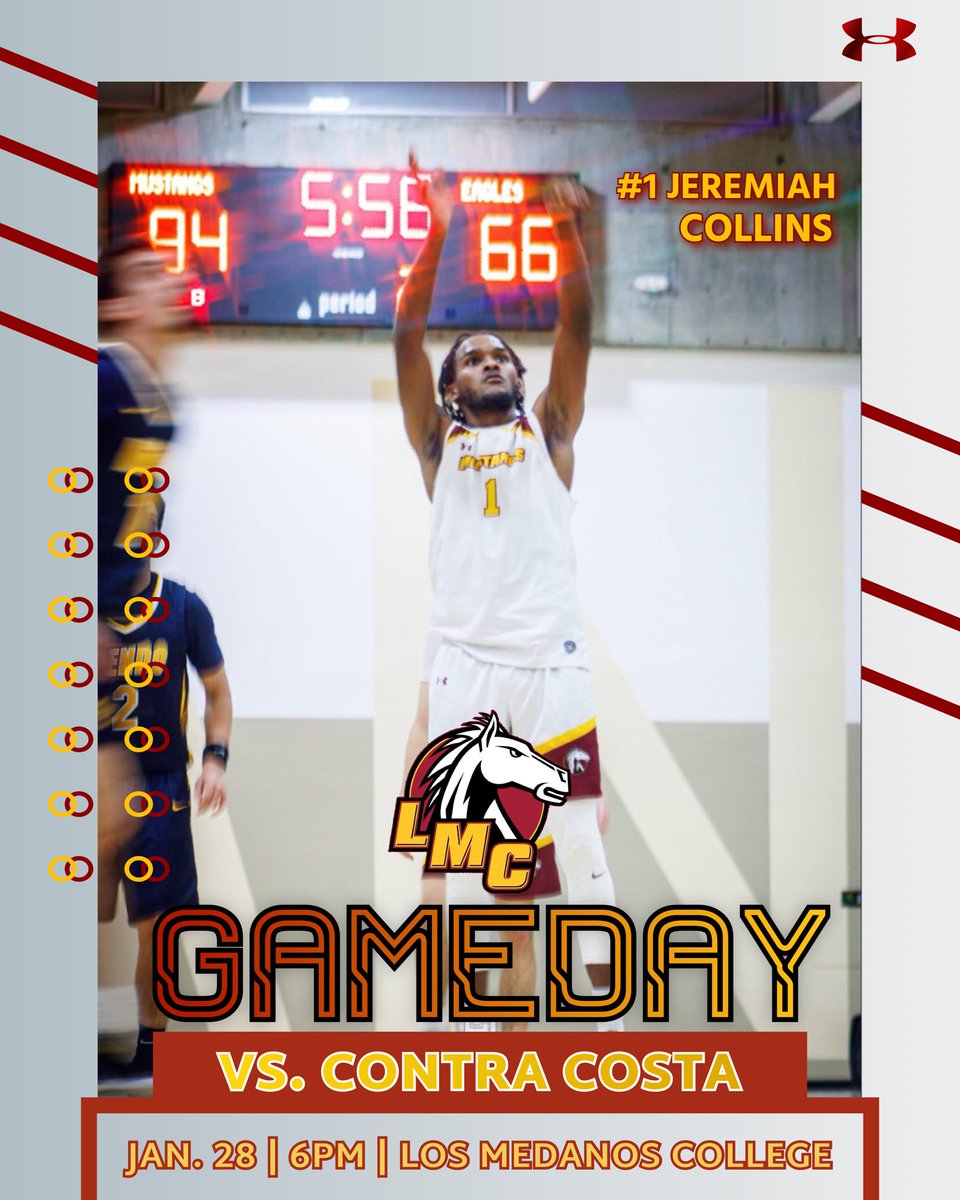 Game 3 of the home stand for the Mustangs‼️🏀🐎💨
🆚: Contra Costa
⏰: 6PM
📍: Los Medanos College