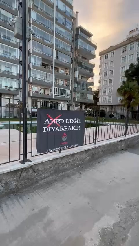 Zafer Partisi Samsun Gençlik Kolları tarafından asılan pankart: