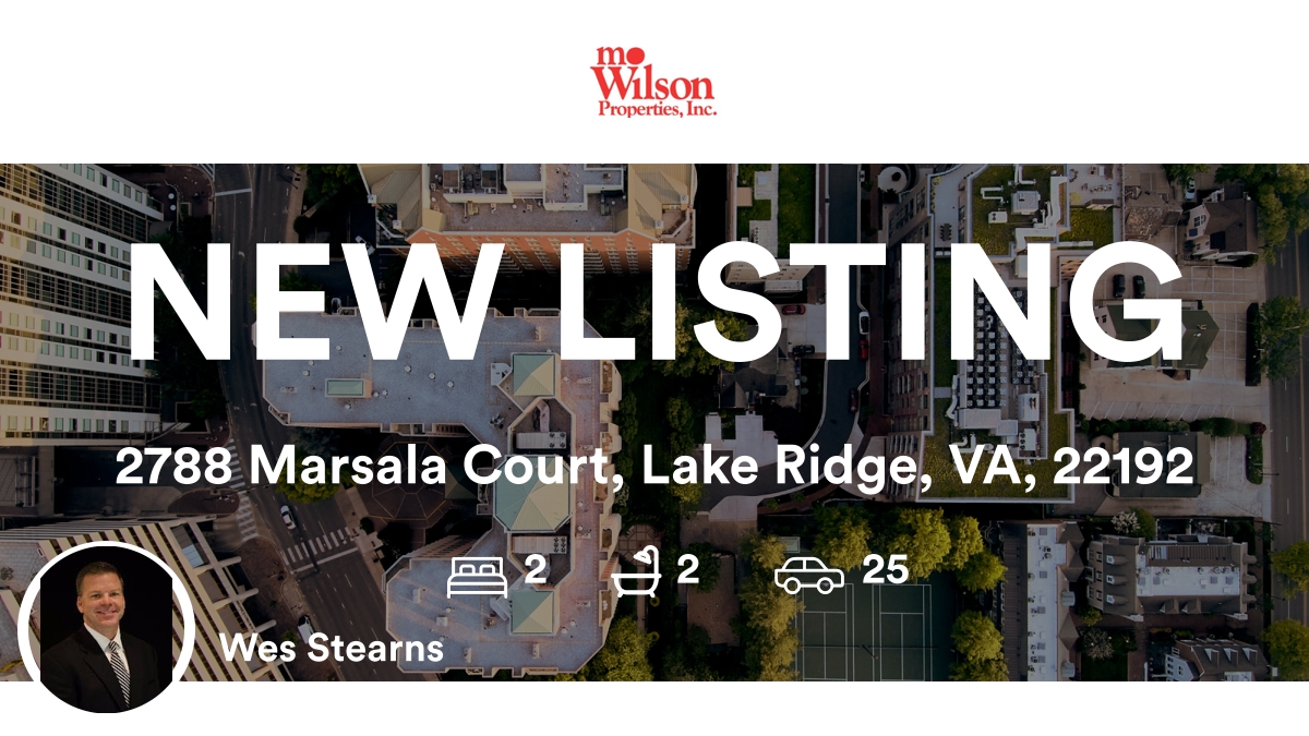 🛌 2 🛀 2 🚘 25
📍 2788 Marsala Court, Lake Ridge, VA, 22192

My latest listing on RateMyAgent.
VA 0225053331
rma.reviews/tje3rfy98y2m

...
#ratemyagent #realestate #MO_Wilson_Properties