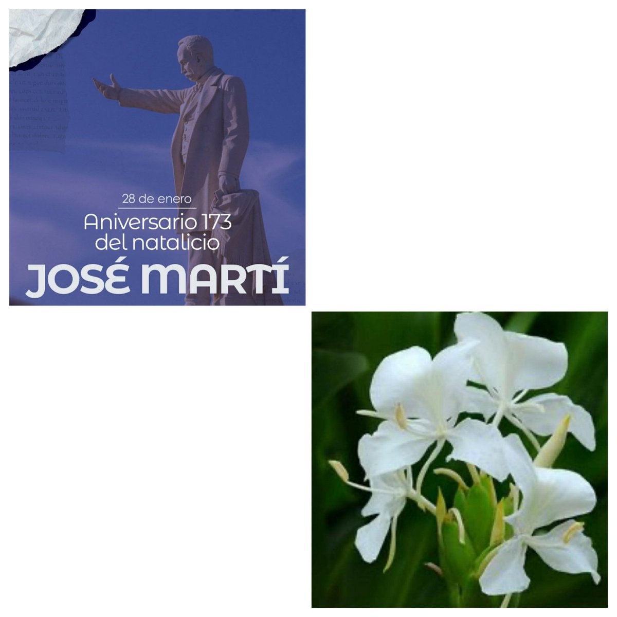 #MemoriaHistórica: 28 de enero.
Hoy conmemoramos el 173 aniversario del natalicio del Héroe Nacional #JoséMartí
"Patria es Humanidad" expresó el Apostol.
Seguimos en marcha unida defendiendo la patria sagrada, hoy y siempre #MartíVive
#UnidosXCuba
#CubaEstáFirme