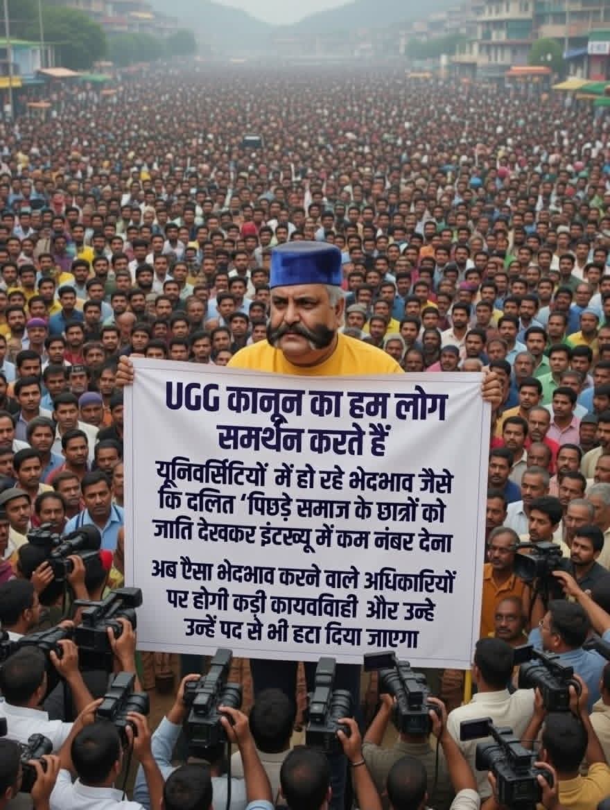 यूजीसी एक्ट पर सरकार पीछे ना हटे देश का 85% अनुसूचित जाति जनजाति ओबीसी समाज सरकार के साथ खड़ा है 15% जिसमें 5% विरोध कर रहे हैं सरकार उनकी परवाह न करें अगर सरकार इसे पीछे हटती है तो पूरे देश में 85 परसेंट सड़कों पर उतरेगा।
#UGC