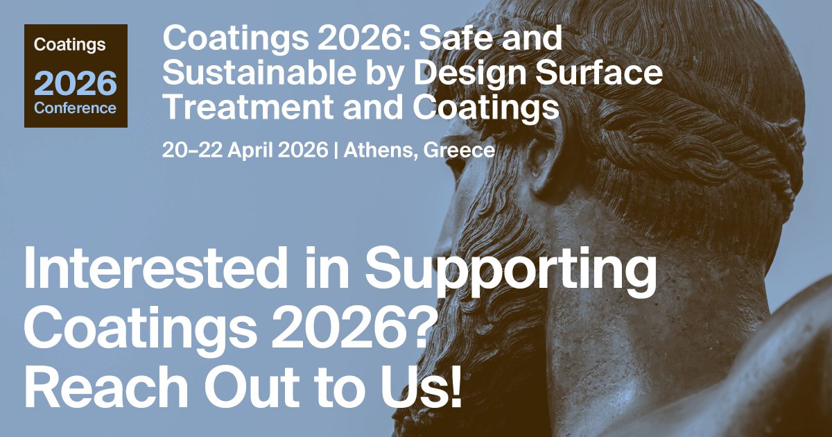 sciforum's tweet image. 📈 Affordable sponsorship opportunities available: Grow your brand visibility during #Coatings2026! ⭐ 

Check out our website for flexible sponsorship packages 📦 brnw.ch/21wZsRP, and reach us directly here: coatings2026@mdpi.com. 📨

@exelisis #Coatings #Research