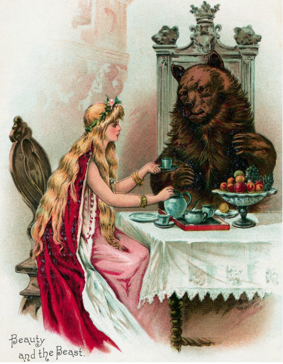 When Beauty and the Beast first appeared in 1740, it was not written as a harmless fairy tale. The story emerged in a time when young girls, sometimes as young as 13 or 14, were commonly married off to much older men. The original version reflected that reality, using the figure