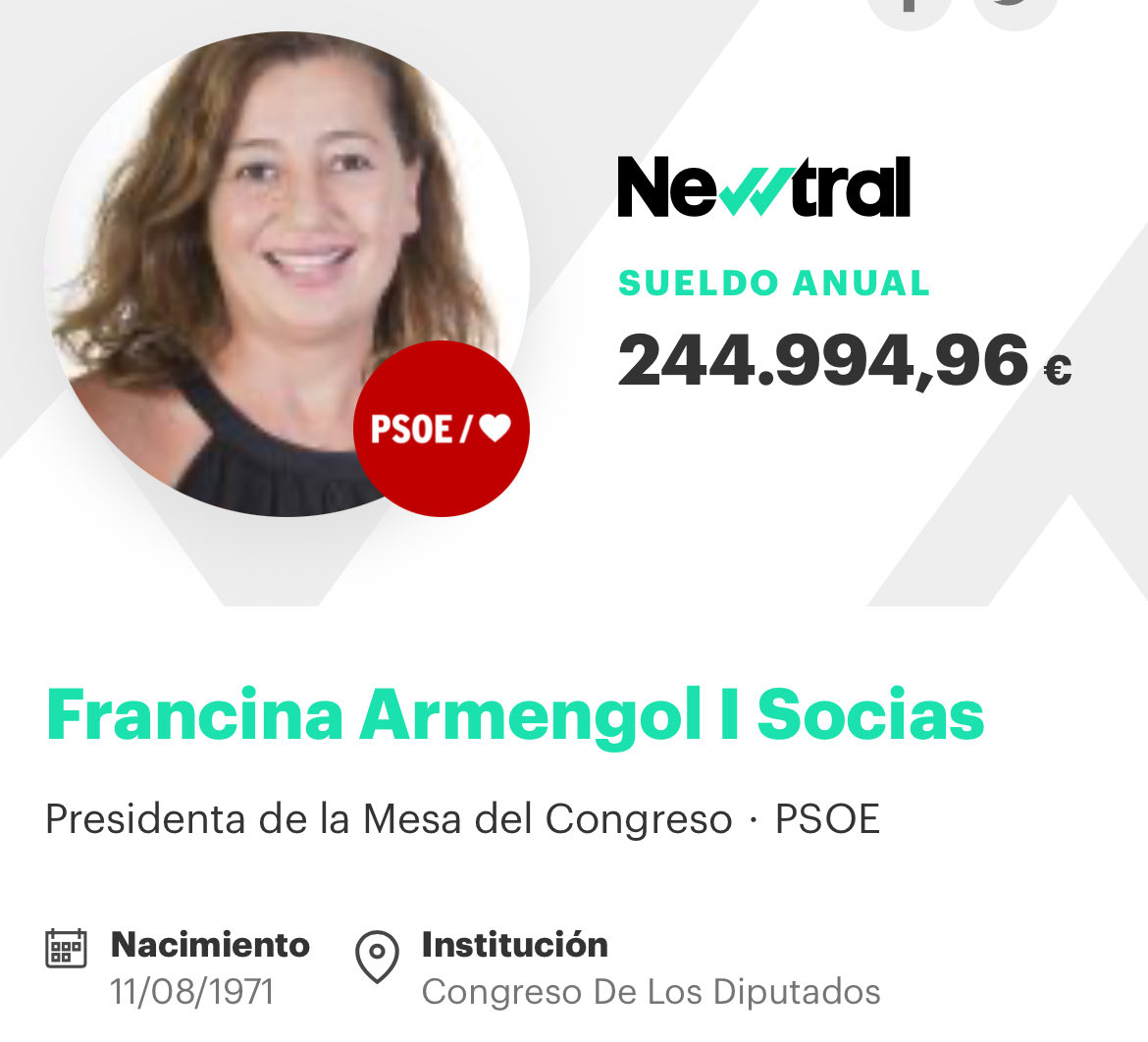 La vida de una persona vale menos que el sueldo anual de la Presidenta del Congreso.