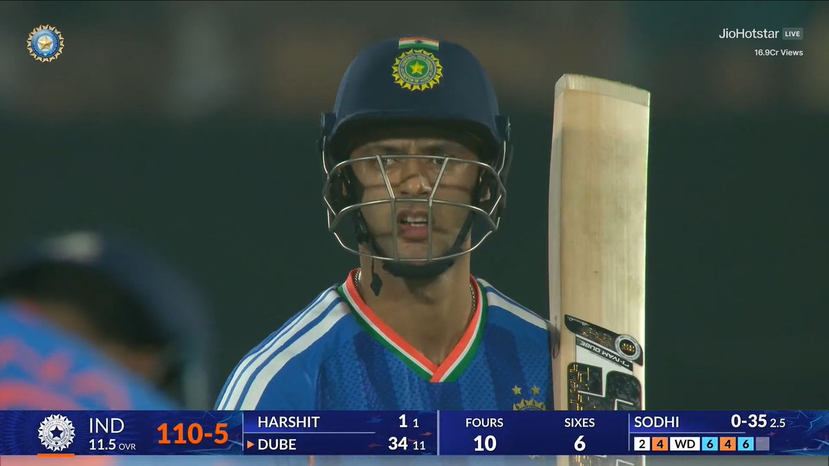 DUBE SMASHED 2,4,6,4,6,6 vs SODHI IN SINGLE OVER 🤯🔥