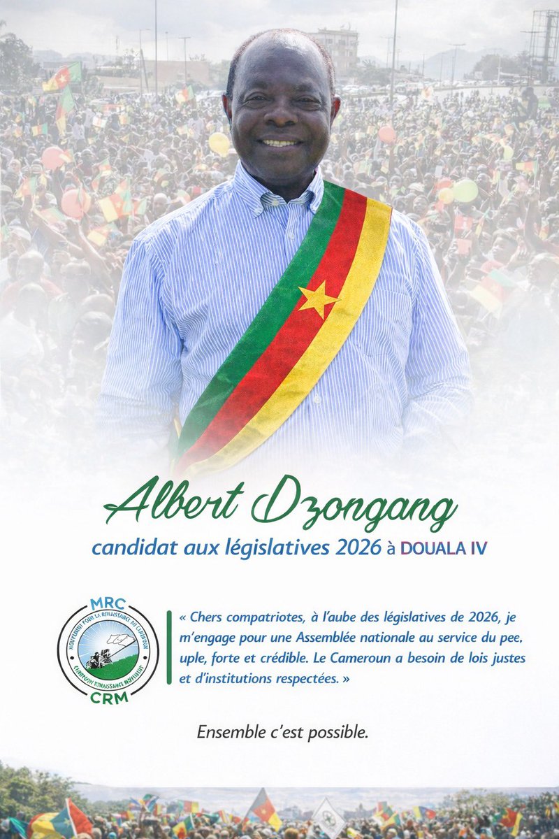 🔴🇨🇲 Le professeur <a href="/KamtoOfficiel/">Maurice Kamto</a> et Albert Dzongang annoncent leurs candidatures pour les législatives 2026.
Finalement,le boycott en matière électorale n’a vraiment pas payé.

Bref,bienvenue dans l’arène cher professeur,tout en espérant que votre parti sera éligible…🥲