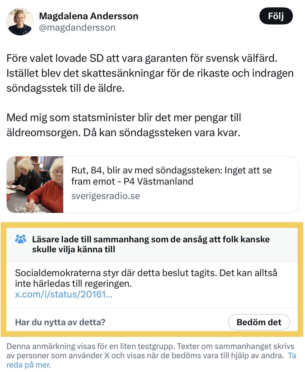 HWLinvest's tweet image. Vänstern hatar 𝕏 av en enkel anledning: här kan de inte kontrollera narrativet. Magdalena Andersson försöker plocka billiga poäng med stängt kommentarsfält, men plattformens faktagranskning visar att verkligheten är en annan.

Det här är varför de vill reglera sönder plattformen