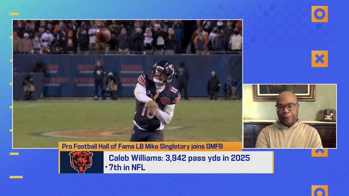 "I just think the sky is the limit as to where he can go."
@ChicagoBears Hall of Famer Mike Singletary has been very impressed with the performance of Caleb Williams.