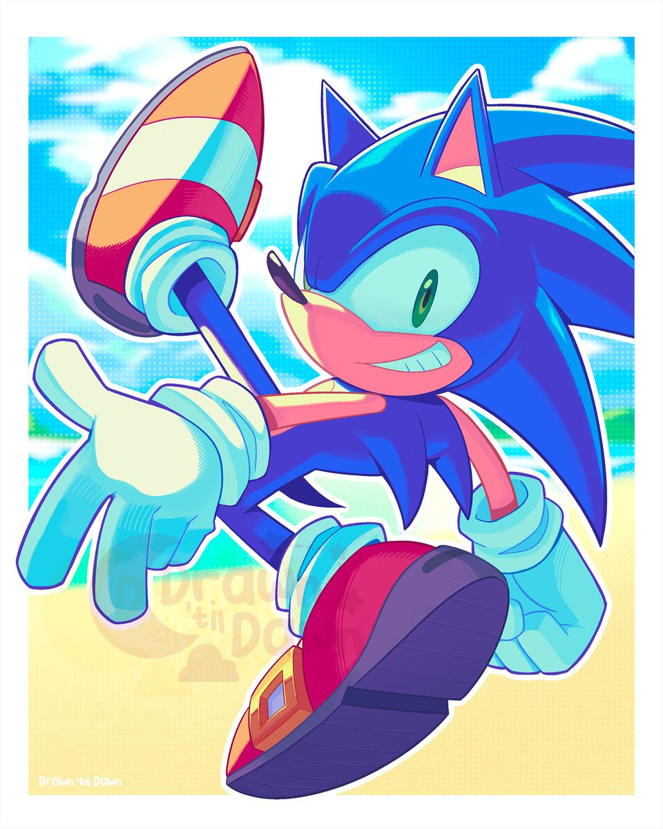 Awe yea, this is happening~

A re-draw of an old Sonic art print I made in 2024 💙