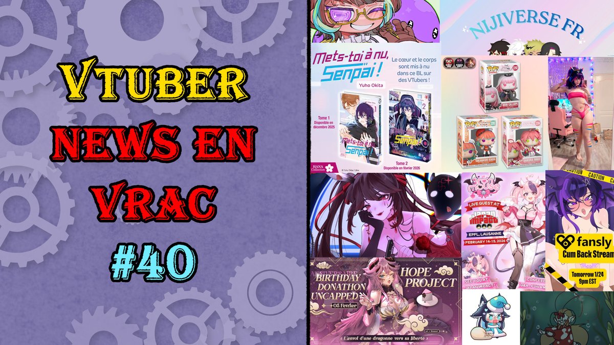 #vtuber #vtuberfr #news 
Petit format où on parle de diverse petites news sur le vtubing.
Au programme, une pause, un donathon, un concours, un event nijisanji FR ainsi qu'une peluche et le retour d'un LewdTubeuse.

youtu.be/grzYNNoTAkg

❤️Bisous tout doux❤️