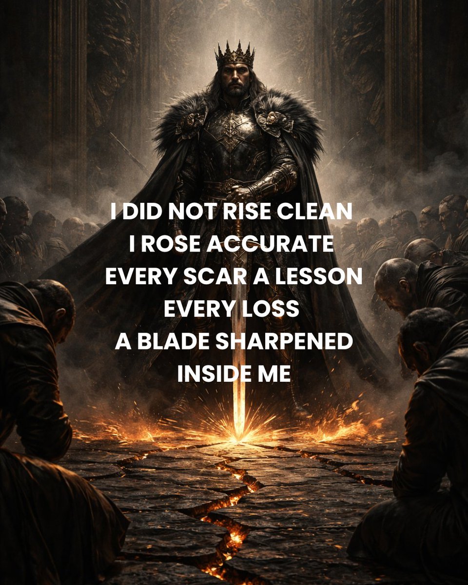 memoryofash's tweet photo. I didn’t arrive to be crowned by applause.
I arrived after the storm learned my name—and stepped aside.
#Unbreakable #PowerWithin #RiseOfTheKing #QuietStrength #EarnedNotGiven #Resilience #Authority #NoFear #StandAlone #InnerFire #BuiltByFire #TruthOverComfort https://t.co/2pkvXwvndT