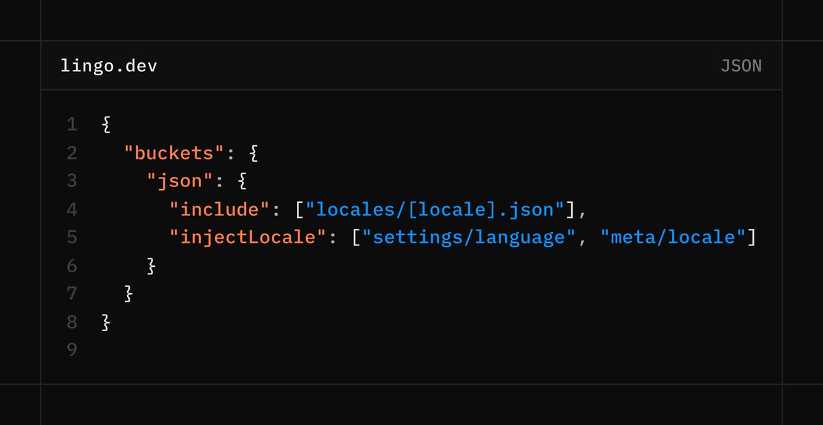 lingodotdev's tweet image. Automatically insert the locale code into specific keys. Perfect for lang attributes or locale metadata.