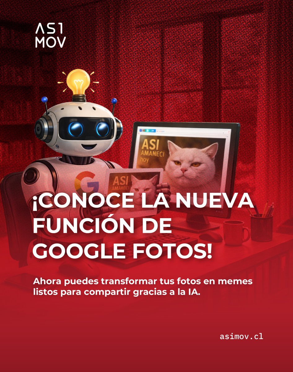 La IA se integra a las expresiones culturales y cotidianas como los memes🤖

Conoce la nueva herramienta de <a href="/Google/">Google</a> Fotos: Me Meme. 

Ahora, podrás hacer rápidamente memes con fotos de tu galería. Lee el artículo: tinyurl.com/2ha97ffc