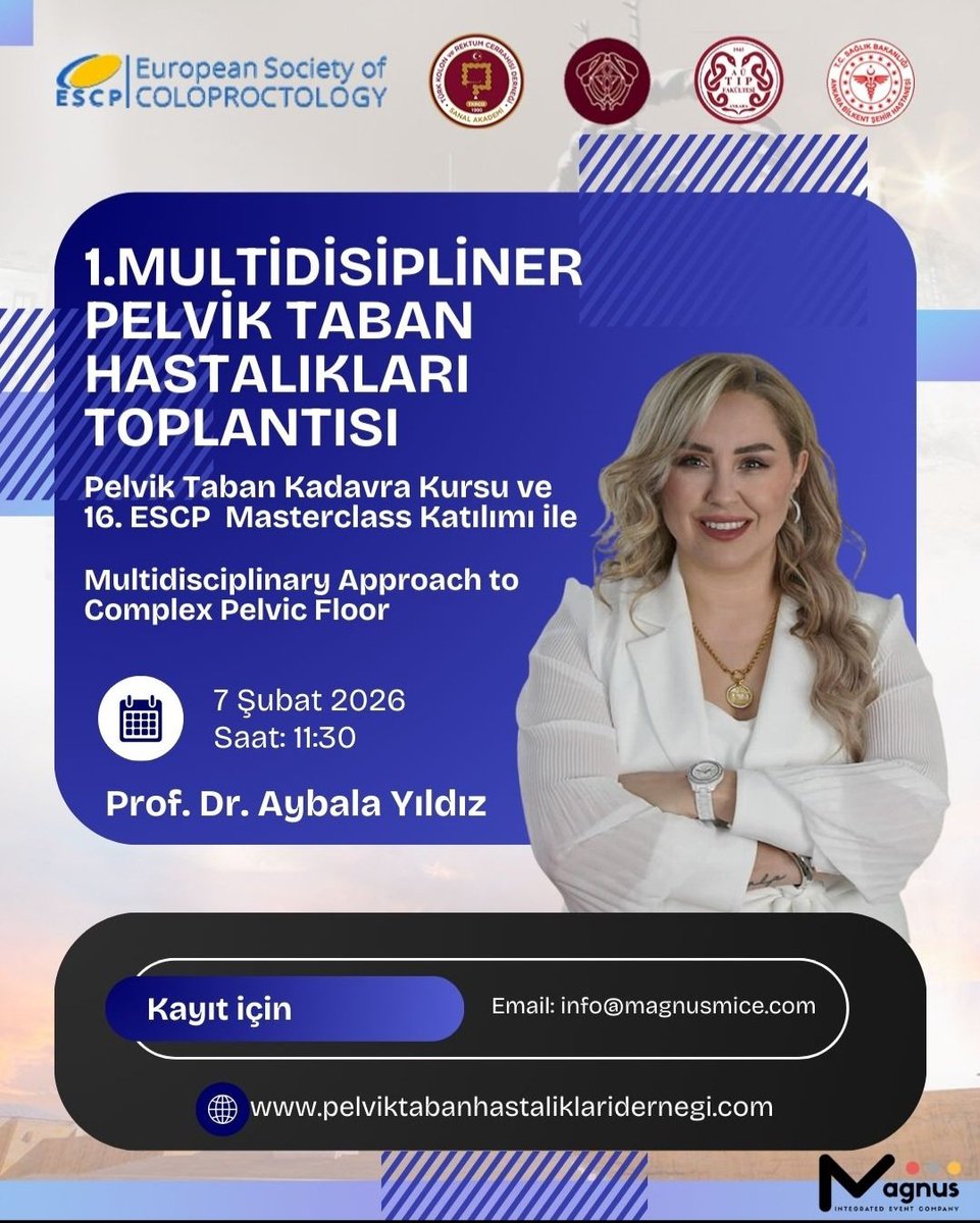 pthder's tweet photo. 📅 7 Şubat 2026 | 11:30–13:30
🔹 Technical Advances in Pelvic Floor Disorders
🎤Gaetano Gallo
Aybala Yıldız
Özdal Ersoy
Alp Yıldız
Ramazan Kozan
Cihangir Akyol
Konstipasyon, robotik cerrahi, kılavuzlara karşı gerçek yaşam verileriGeleceğe ışık tutan teknik bir oturum!
#PTHD #ESCP https://t.co/AKXAWR0bLS