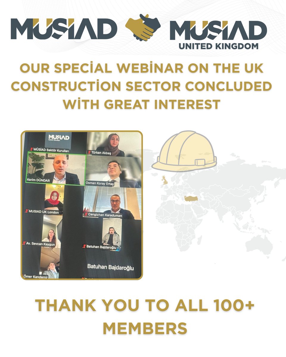 MUSIADUK's tweet photo. Great Interest in Our Special Webinar on the UK Construction Sector
More: https://t.co/0JSVRZEYBr
##GlobalBusiness #MUSIADUK #SectorWebinar #UKConstruction https://t.co/bOk3tVJXnU