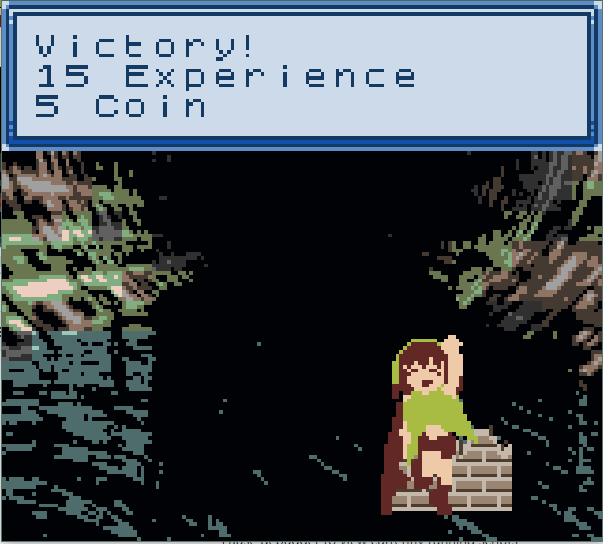 Even at 32x48 with only 4 color palate she's does her best to still look cute!

There's something endearing about the tiny resolution of a gameboy screen :)

#Gbstudio