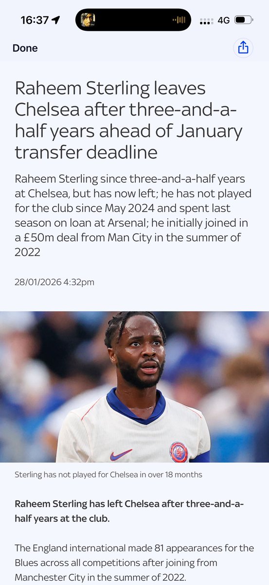 Sterling finally left to play football ⚽️. Wow.