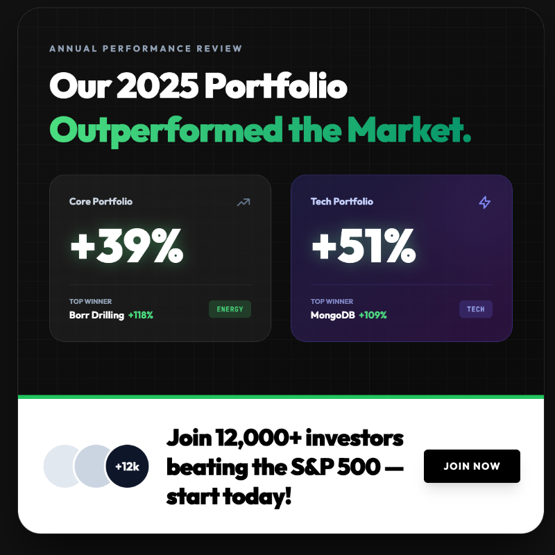 alert_invest's tweet photo. You can beat the market long term by following 2 rules

In 2025, this approach delivered:
Tech: +51%
Core: +39%

1- Leverage the work of top long-term investors by tracking them

2-Keep only attractive stocks

We handle the research monthly, so you get only the best stocks.