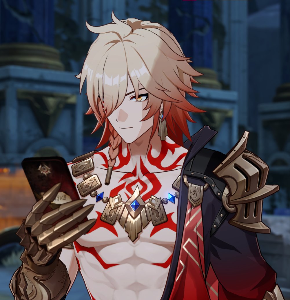 i drew mydei multiple times and only now i realize he has an earring??? while playing divergent universe?? im a fake fan