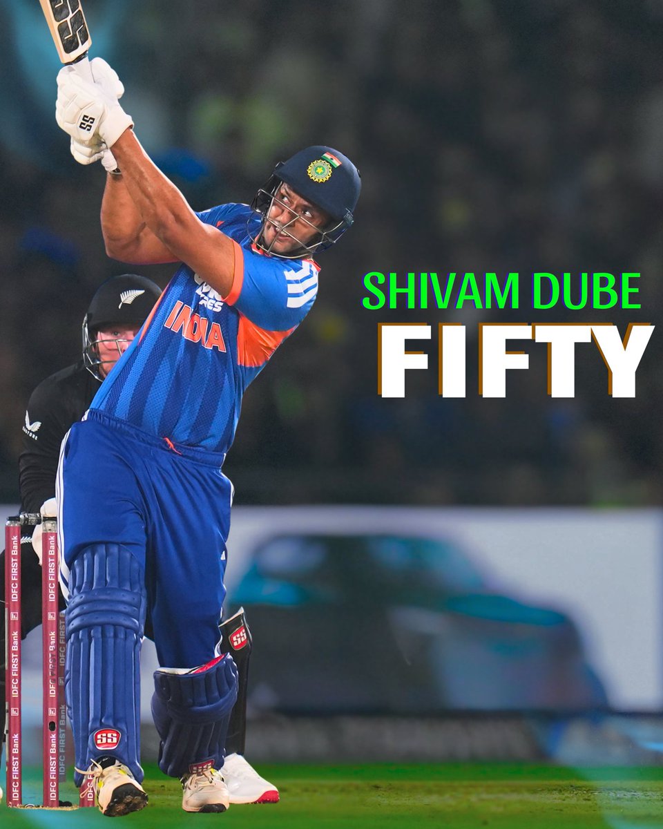 ReelsTalk912's tweet photo. Shivam Dube smashes a breathtaking 50 off 15 balls to keep India in the hunt 💪🇮🇳

#ShivamDube #indvsnz #IndiaCricket #T20Madness #FiftyInStyle #CricketHighlights #SixHitting #RunChase https://t.co/lBHMIq0TMH