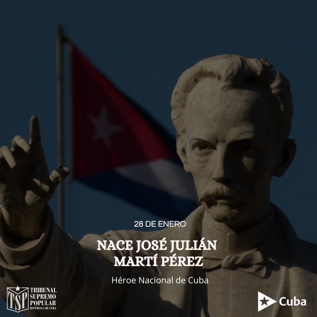 ¡Yo quiero, cuando me muera  
Sin patria, pero sin amo,  
Tener en mi losa un ramo  
De flores, y una bandera!
     
                                               José Martí.