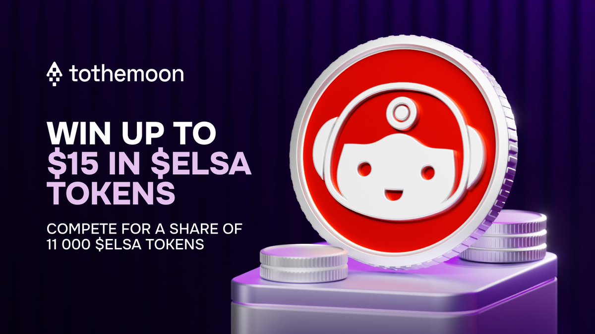 🎉 $ELSA airdrop is LIVE on #Tothemoon

Be an early participant in $ELSA airdrop and claim $15.

Join: go.tothemoon.com/airdrop_ELSA 

Also, unlock additional rewards hidden on the campaign page 👀 one extra bonus is hidden in plain sight.